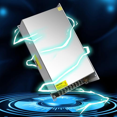 LightingWill Schaltnetzteil 12V 41,6A 500W Netzteil, LED Trafo Schaltwandler AC 230V to DC 12 Volt, Adapter Transformator für LED Streifen Lichter, 3D Drucker, CCTV, LED Beleuchtung