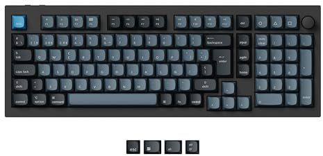 Keychron Q5 Pro Wireless Teclado Mecánico Personalizado, 96% Diseño QMK/Via Macros Programable, RGB Backlight Hot-swappable K Pro Red Switch, 4000mAh Batería para Mac Windows ES-ISO Layout