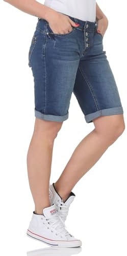 Buena Vista Jeans Hosen Damen - Malibu Short - Stretch Denim - Jeansblau - Gr. S