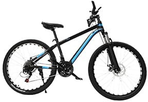 MIKIYUEER 26 Zoll Mountainbike MTB 21-Gang Aluminiumrahmen|Leistungsstarke Stoßdämpfende Gabel, Mechanische Scheibenbremsen Fahrrad für Jungen, Mädchen, Herren und Damen (Blau)