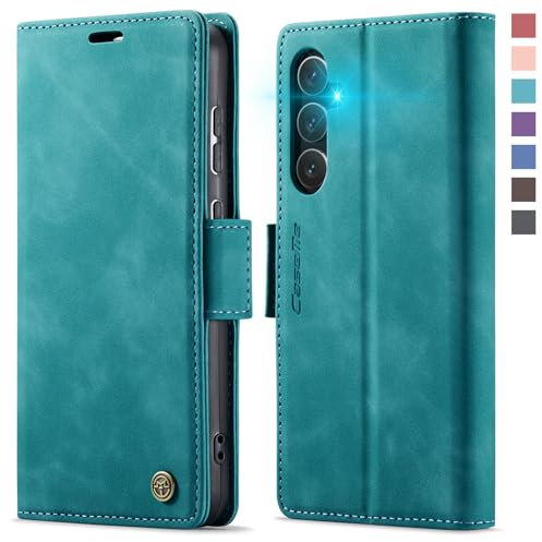 XYGLOW Coque pour Samsung Galaxy S23 FE Etui Housse【RFID Blocage】 Premium en Cuir PU Pochette de Portefeuille Fermeture Magnetique Flip Case Rabat Clapet pour Samsung S23 FE 5G Étui 6,4 Pouces,Vert
