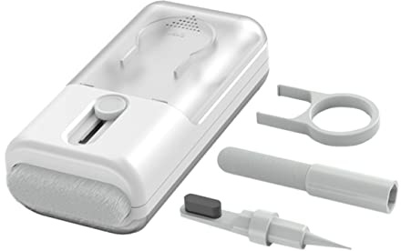 1 Set Kopfhörer-Reinigungsset, Multi-Computertastatur-, kabelloses Headset für Computer, Mehrzweck-Reinigungsstift, Tastenkappen-Abzieher, ABS-Reinigungstuch, weißes Handy