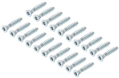 QUARKZMAN Möbel Confirmat Schraube 6,3x40mm 20 Stück | Sechskant Holzschrauben verzinkt versenkt selbstschneidend Möbel Verbindungsschraube