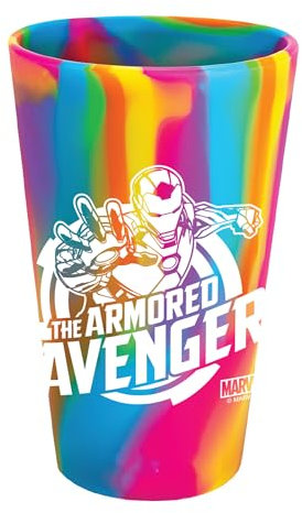 WinCraft 473 ml Silikon-Pint-Glas, Marvel Ironman