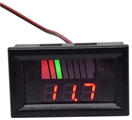 Battery Charge Level Indicator Car Battery Capacity Meter Tester Checker 12V-60V Red