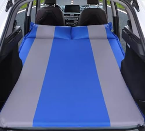 SGYKRBFB Aufblasbare Auto Luftmatratze für Audi S3 Convertible 2002-2020,Auto Stamm Matratze Aufblasbares Autobett mit Luftpumpe Auto Accessories,C-Blue Gray
