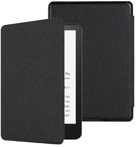 CIAOYE Compatible with 6 Kindle Paperwhite Case (5th/6th/7th Generation, 2012-2016), Slim Hard Plastic Protective Cover with Smart Auto Wake/Sleep for Old 6 inch Kindle Paperwhite E-Reader, Black