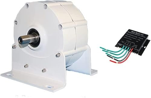 Alternatore a magneti permanenti da 6000 W 500 Giri/min con generatore a magneti permanenti Senza Ingranaggi Controller per generatore Eolico Orizzontale Fai da Te, 220 V
