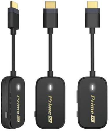 EZCast Pocket Prime Wireless HDMI - 1 Sender & 2 Empfänger | Plug & Play, Wi-Fi 5 GHz, tragbarer HDMI-Extender für Laptop, TV, Projektor & Gaming - 262FT Reichweite, 1080P Ausgang