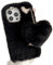 Fluffy Plush Case for iPhone 11 6.1-Inch Heart-shaped Pendant TPU Bumper Protective Cover with Bling Diamond bowknot Cute Warm Winter for Women Girls Shockproof-Black