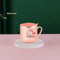 Gobelet à lait et jus de fruits double couche en acier inoxydable avec graduation pour enfant Rose 250 ml