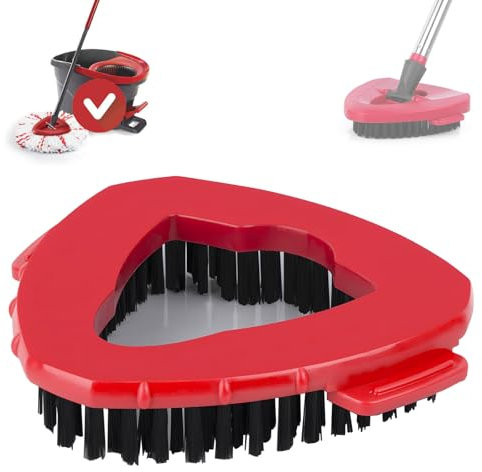 Spin Mop Head Replacement Base Scrub Brush Compatible with Vlieda EasyWring 1 Tank System, Hard Bristle Cleaning Brush for Bathroom Garage Kitchen Wall Easy Cleaning