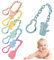 IKOPFLN 6 Pezzi Catenella portaciuccio, Corda per Ciuccio con Clip,per Bambini e Bambina