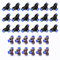 HAXIHA 30 Pezzi Connettore Pneumatico 8mm OD T-Type Raccordi pneumatici Raccordi a Pressione Kit Raccordi Pneumatici 3 vie Connettore Push-in Raccordi Rapidi Aria Compressa Blu