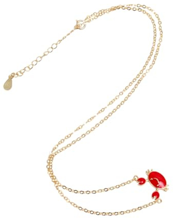 Holibanna 925 Sterling Silber Krabbenanhänger Halskette für Damen Modisch Schlicht und Zart Bleifrei Anlaufgeschützt Accessoire für Frauen und Mädchen