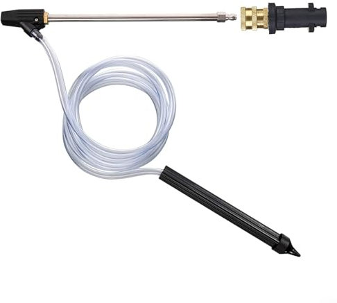 Gettimore Pressure Washer Sandblasting Kits for Karcher K Series, Wet Sandblaster Attachment with Replacement Nozzle Tips, 3 Meters Hose, Steel Suction Pipe
