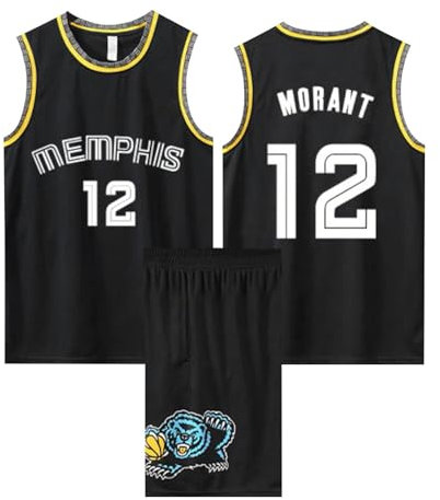 ABRTJCL Basketball-Spieltrikots für Herren/Jungen, 2er-Set Basketball Trainings Ärmellos Trikot und Hose, Kinder/Erwachsener Sleeveless Basketball Trikot schwarz XL