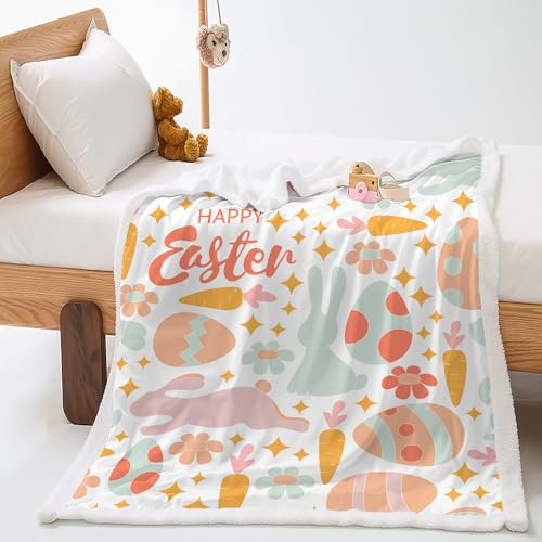 Plaid Fleurs Rose Orange Jeté de Canapé Flanelle et Laine Agneau Jete de Canape Conception Recto Verso Plaid Mou Couverture Polaire Soins Faciles Couvre Canape Lavable Plaide Blanket 150x200cm