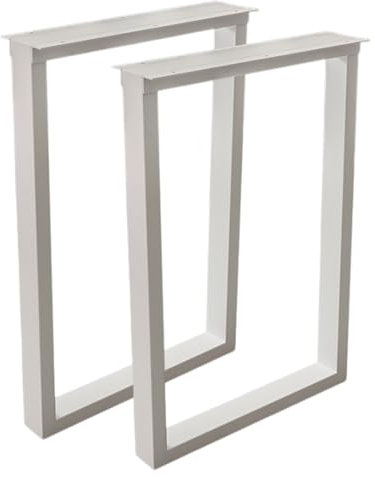 Robuste Tischbeine aus industriellem Rohr, aus Metall, Stahl, für DIY-Möbel, Ess- und Couchtisch, Werkbank, Weiß, 30 cm x 72 cm, 2 Stück