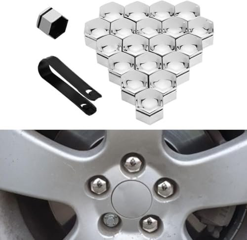 ZPXFC 20 Pezzi Copridado Ruota per Ford Focus 2 Focus 3 4 MK2 MK3 MK4 Kuga, Copridadi per Pneumatici Copertura Dado Ruota Copridado Protezione Strumento