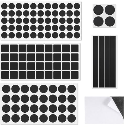 132 Stück Silikon Antirutsch Pads Selbstklebend Anti Rutsch Silikonpad Runde Rechteckige Möbel Rutschhemmer Möbelstopper Antirutsch Pads Schwarz Dicke Anti Rutsch Pad für Möbelfüße Stuhlbeine, Sofas