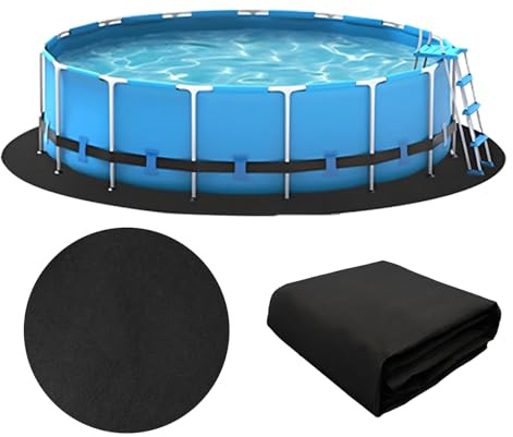 MIATTCLD Bodenplane für Pools Poolmatten Rund, Schutzboden Poolunterlage Pool Unterlage Bodenschutzplane Swimmingpool Unterlegmatte Für Whirlpools Pool Outdoor (3.05M)