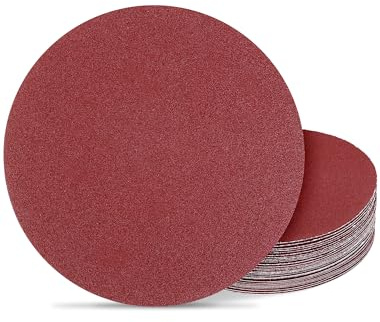 150mm Sanding Discs 180 Grit, 6 Inch Sandpaper Hook and Loop Disc Sanding Pads for Random Orbital Sander(25pcs)
