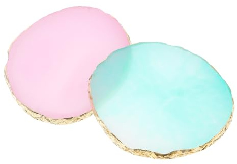 EPIGEIST 2 Stück Teiliges Resin Nail Art Mischpalette Stabile Nagellack Farbpalette mit Glatter Oberfläche zum Mischen und Präsentieren von Nagelfarben Langlebiges Nageldesign Zubehör für