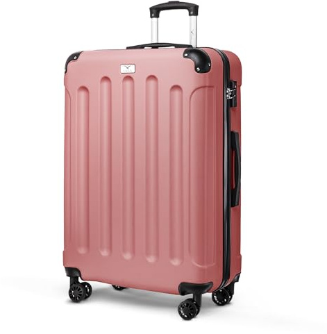 LUGG 28 Inch Suitcase Hard Shell Case 4 Wheel Travel Bag Lightweight ABS Material with TSA Lock Approved for Travel with easyJet, British Airways, RyanAir, Virgin Atlantic, Emirates (77x50x29cm)