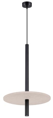 SOLLUX lighting Hängelampe Hängeleuchte - Deckenlampe Filz Stahl - 1 Flammig - LED Lampe Glühbirne - Schwarz Beige Feltro
