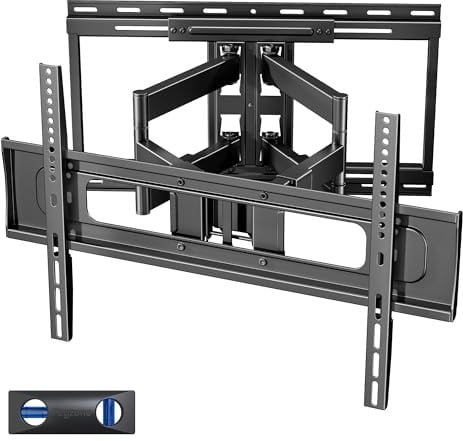 PEGZONE Full Motion TV Wall Mount for 37-90 Inch TVs, 25.4 Extension | Holds up to 80kg (176lbs), Heavy Duty TV Wall Bracket, Sliding Dual Arm Design, Max VESA 600x400mm