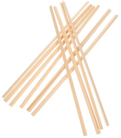 jojofuny Lot de 12 Baguettes de Moulure Bois Beige 6mm X 30cm Résistantes la Déformation pour Encadrement de Fenêtre et Décoration de Moustiquaire
