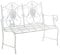 CLP Gartenbank Punjab, lackiertes Eisen, antik, Landhaus-Stil, Nostalgie, ca. 120 x 50 cm, Farbe:antik weiß