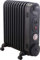 MYLEK Oil Filled Radiator Heater Electric, Portable 2.5KW Black, Thermostat and 24hr Repeat Timer, 3 Heat Settings, Unique Safe Panel Fin Design (2500W Black)
