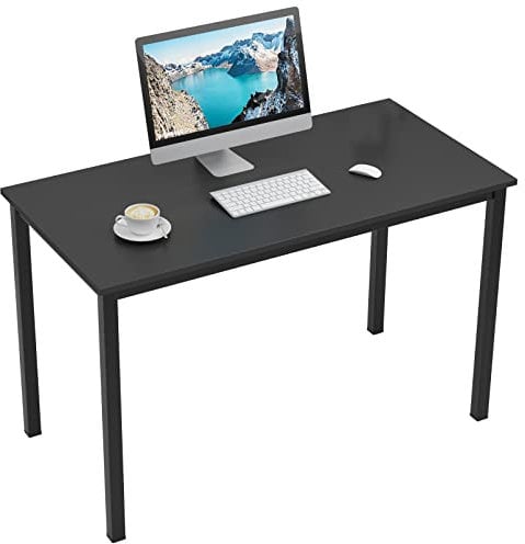 Need Schreibtisch Computertisch 120x60cm PC Tisch Bürotisch Arbeitstisch Esstisch für Home Office, Schwarz AC3CB-120-N