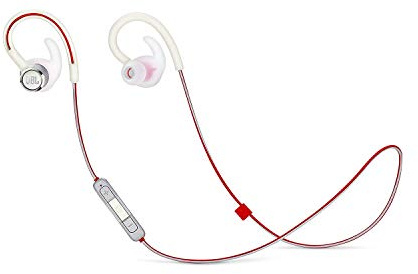 JBL Reflect Contour 2.0, Secure Fit, in-Ear Wireless Sport Headphone with 3-Button Mic/Remote - White