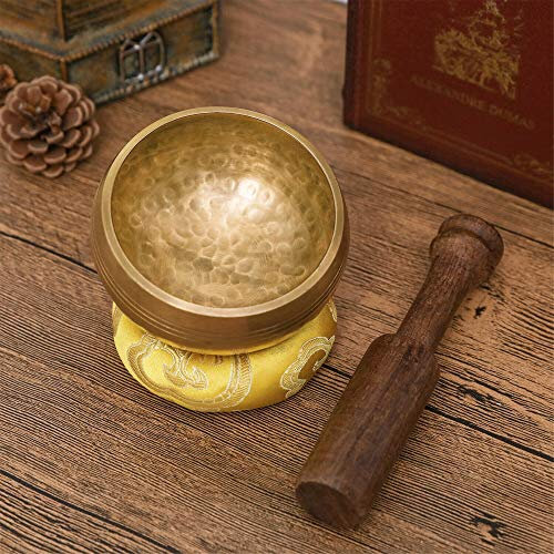 Gandhanra Full Moon - Juego de cuencos para cantar tibetano, cuenco de meditación, cuenco para chakras, cuenco curativo (13 cm)