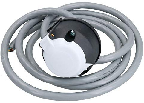 Prise électrique 7 broches S avec câble de 2 m pour remorque