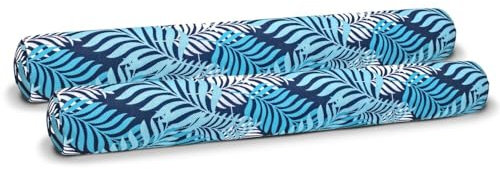 Aqua Oversized Aufblasbare Poolnudel - 2 Pack - Soft Mesh Jumbo Nudel Pool Float - Blau/Weiß Farn