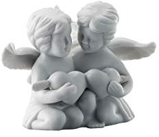 Rosenthal Engelpaar mit Herz Weiss Matt 5 cm