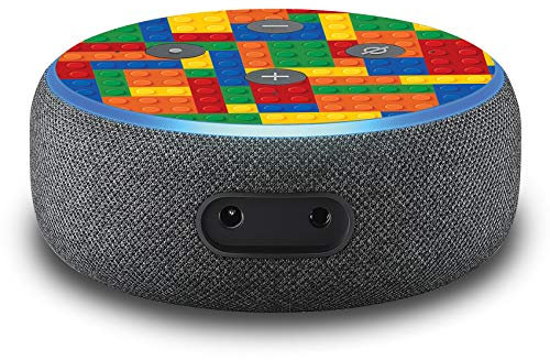 2er Set Folie Cover für intelligenten Smart Speaker Lautsprecher Aufkleber Schutzfolie Skin selbstklebend passgenau Klebefolie für Sprachassistent R137 (Nr. 30 Bausteine)