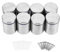 Abstandhalter glas 50 Werbeschraube 8er Distanzstücke aus Silberglas mit 304 Edelstahl M38 x 50 mm für Schilder und Displays Silber