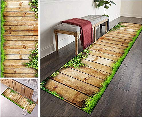 ZVEZVI Teppich Läufer Flur Küche rutschfest Waschbar Bunt 70X180cm Lange Vintage Kücheläufer Teppichläufer Polyester Meterware Anpassbar