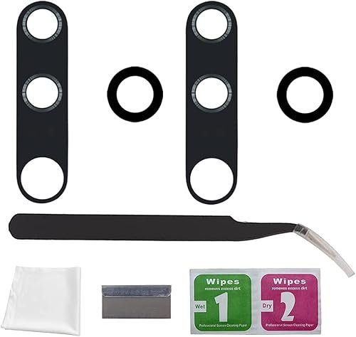 Eonpam 2 Pack Cristal Cámara para Xiaomi Mi Note 10 / Mi Note 10 Pro Lente Camara Trasera Reemplazo de Vidrio + Kit de Reparación
