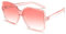 Dollger Oversized Square Sunglasses for Women Men Retro Ladies Sunglasses Designer Fashion Shades UV Protection ，Pink
