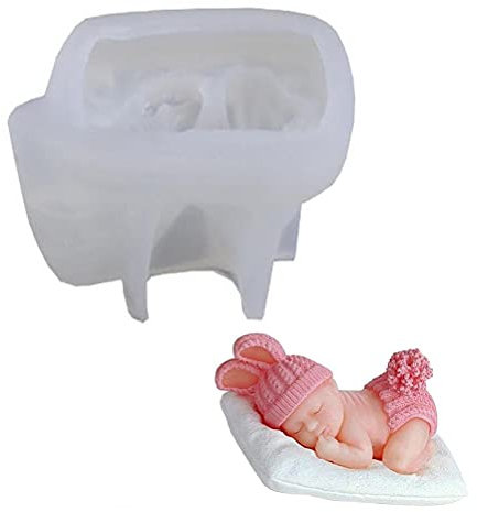 BSTCAR Molde de silicona con forma de bebé siene, molde de silicona para tartas, chocolate, galletas, molde de silicona para hornear fondant