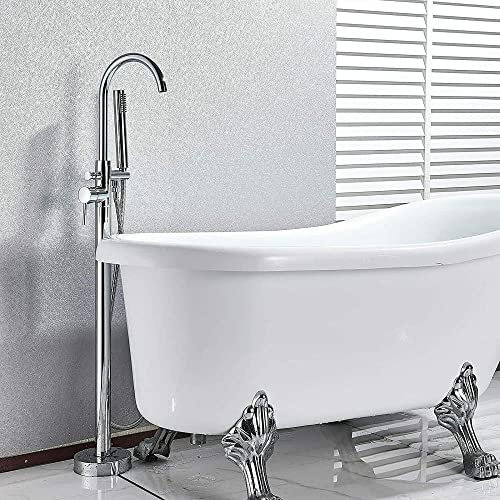 Huin Robinet de douche pour baignoire au sol chromé