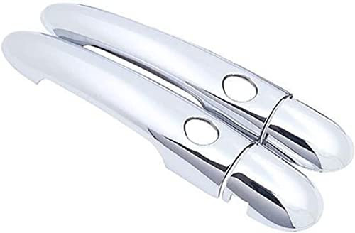 hippoca Garniture de Poignée de Porte pour Renault Megane II MK2 2 2002 2003 2004 2005 2006 2007 2008 2009, Poignée de Porte Extérieure Couvercle Autocollants Accessoires de Style