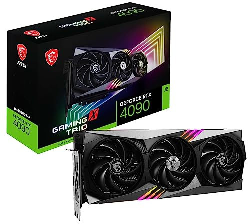 MSI Gaming GeForce RTX 4090 24 Go GDRR6X 384 Bits HDMI/DP Nvlink Tri-Frozr 3 Ada Lovelace Architecture OC Carte Graphique (RTX 4090 Gaming X Trio 24G)