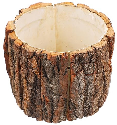 DOITOOL Corteccia Fontana Succulente Fioriera Vaso Albero Fioriera Albero Vaso Decorativo Whisky Pianta Da Ceppo Di Legno Vaso Reale Menorah Fiori Artificiali Per Esterni Portico